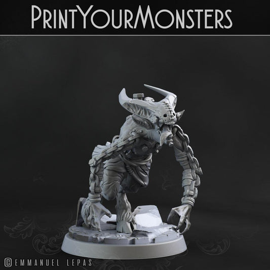 3D Printed Print your Monster Demons Set 28 32mm D&D - 3D Printing Boss 