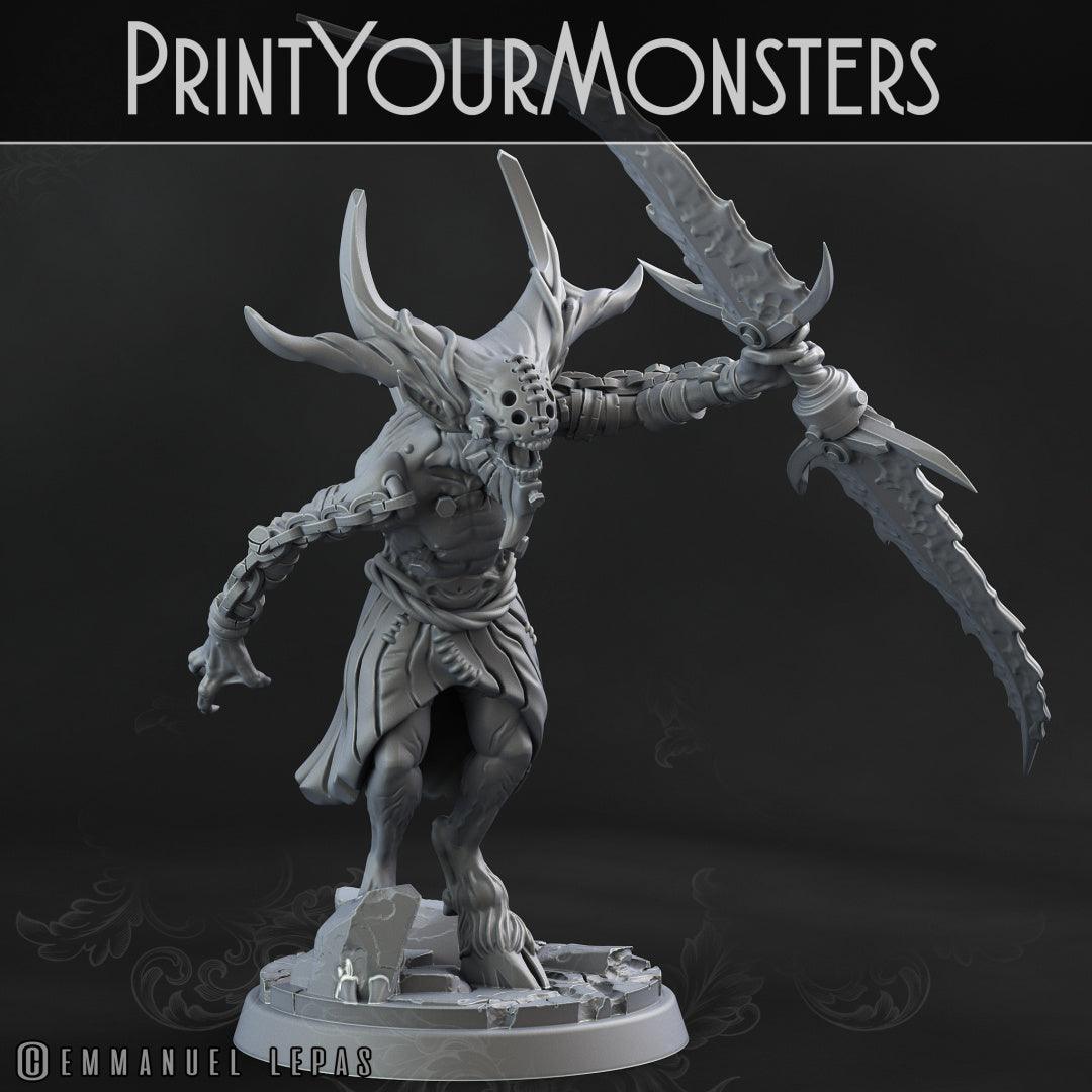 3D Printed Print your Monster Demons Set 28 32mm D&D - 3D Printing Boss 