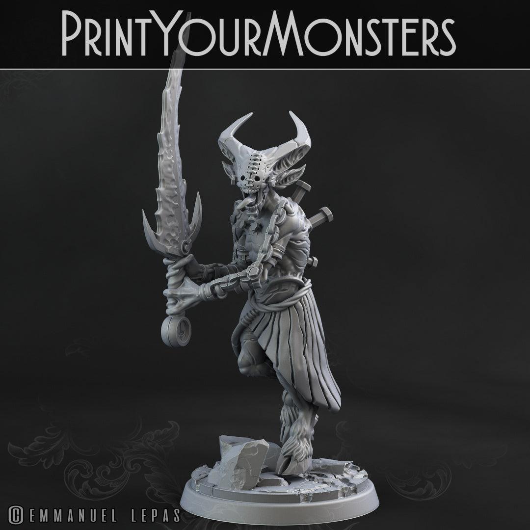 3D Printed Print your Monster Demons Set 28 32mm D&D - 3D Printing Boss 