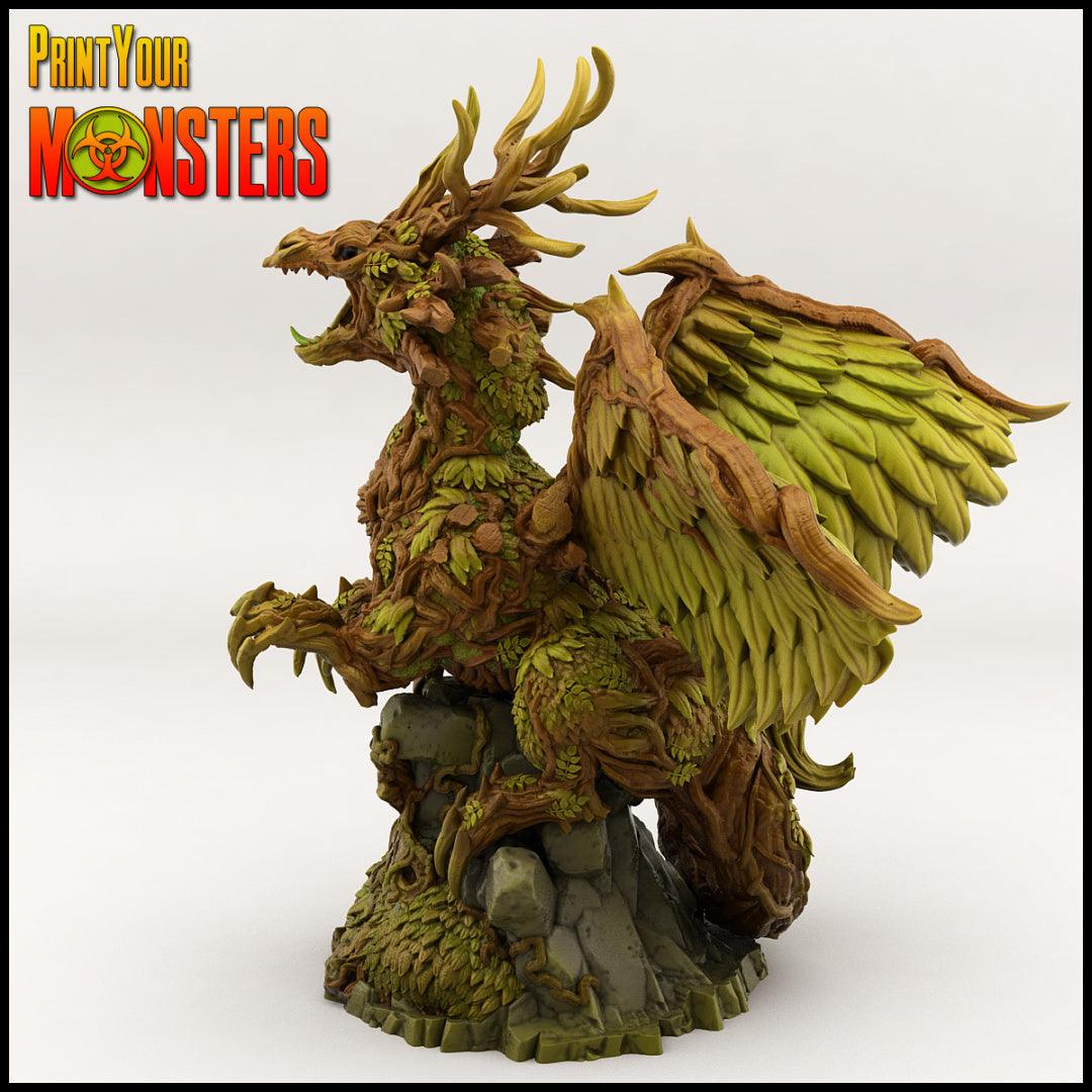 3D Printed Print your Monster Forest Dragon 28 32mm D&D - 3D Printing Boss 