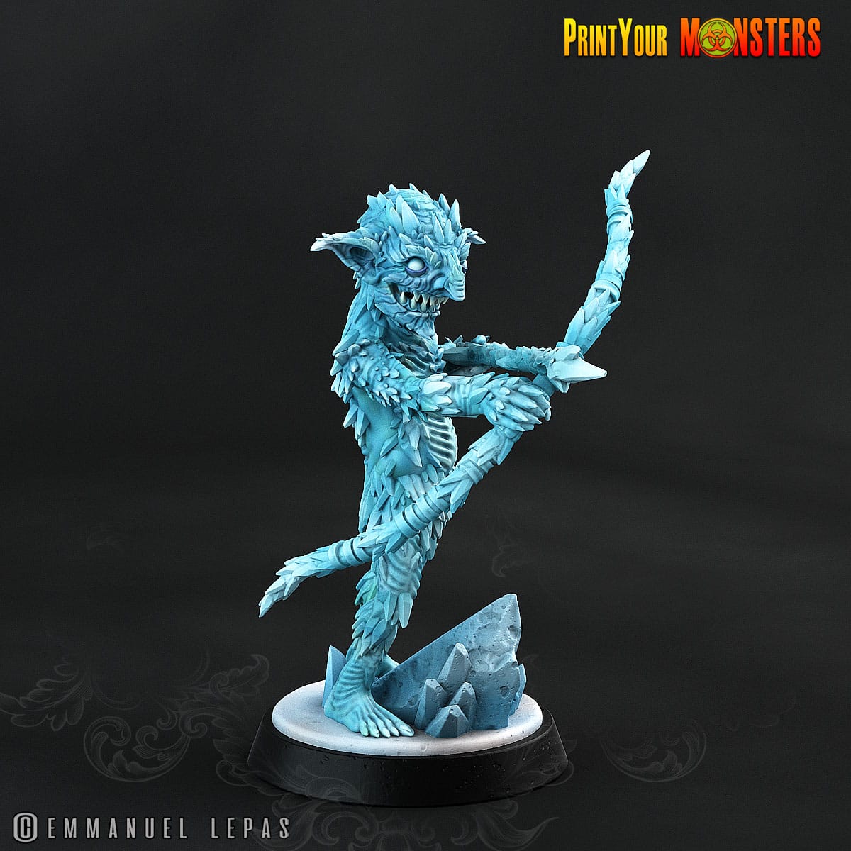3D Printed Print your Monster Frost Shard Goblins - Ice Goblin 28mm 32mm D&D - 3D Printing Boss 