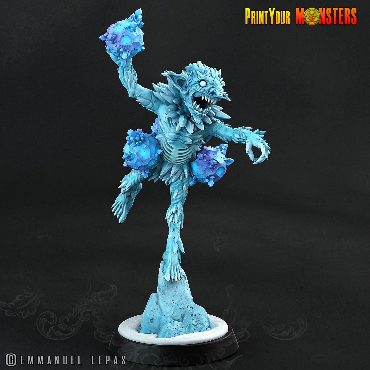 3D Printed Print your Monster Frost Shard Goblins - Ice Goblin 28mm 32mm D&D - 3D Printing Boss 