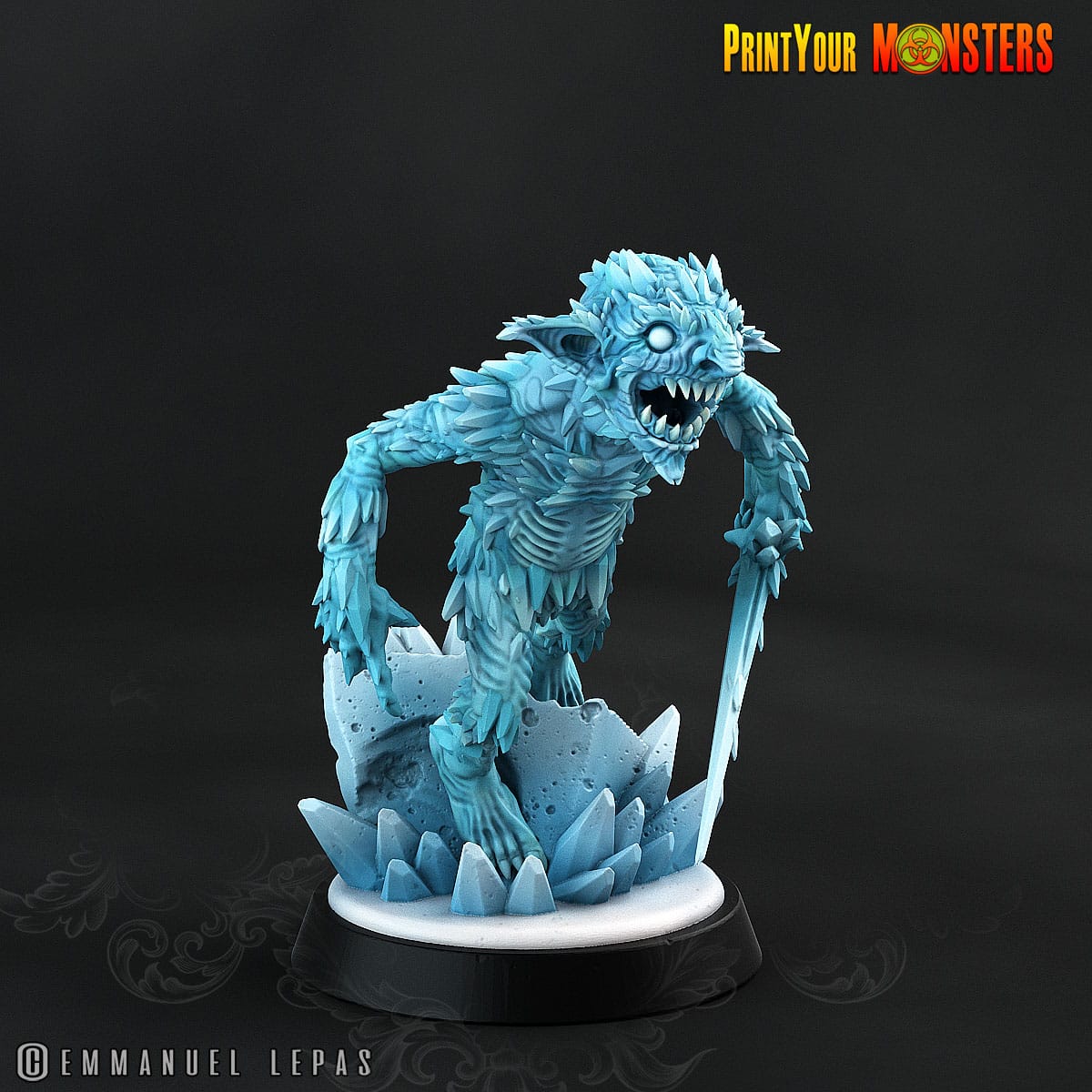 3D Printed Print your Monster Frost Shard Goblins - Ice Goblin 28mm 32mm D&D - 3D Printing Boss 