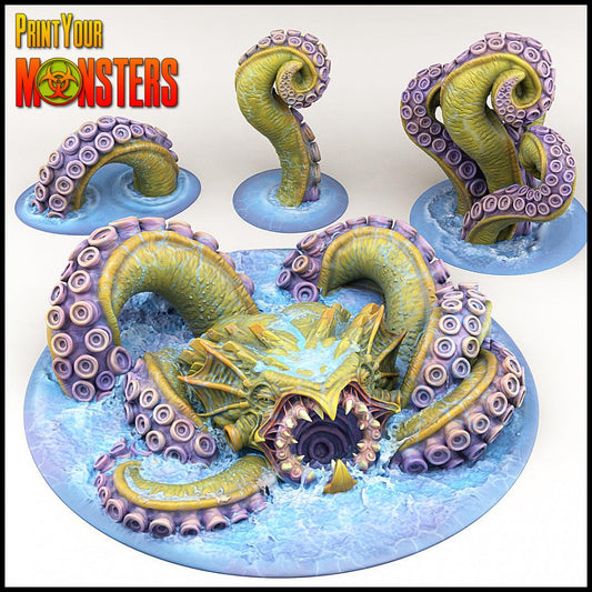 3D Printed Print your Monster Giant Monster Kraken 28 32mm D&D - 3D Printing Boss 