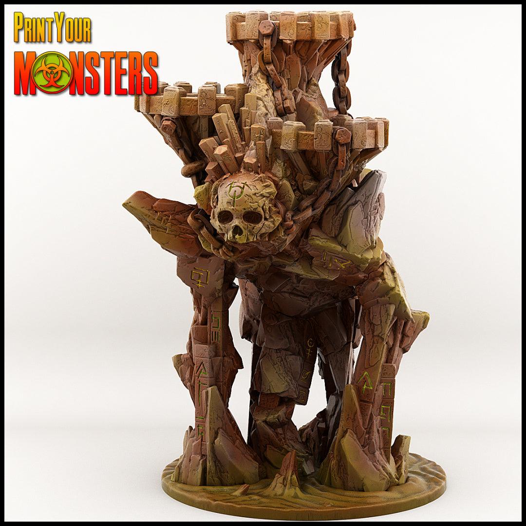 3D Printed Print your Monster Golem 28 32mm D&D - 3D Printing Boss 