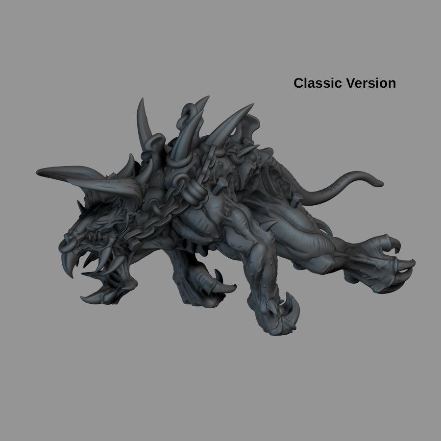 3D Printed Print your Monster Mounted Demon Creature 28 32mm D&D - 3D Printing Boss 