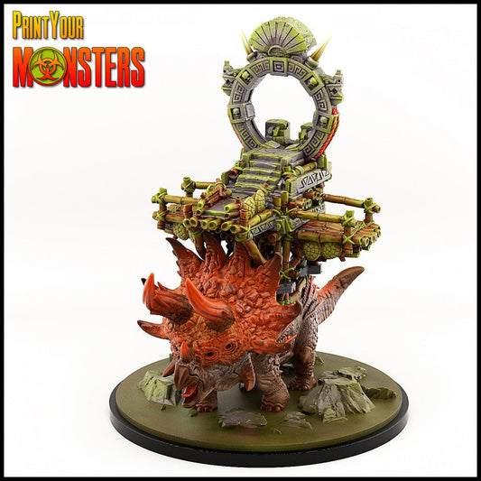 3D Printed Print your Monster Mounted Triceratops 28 32mm D&D - 3D Printing Boss 