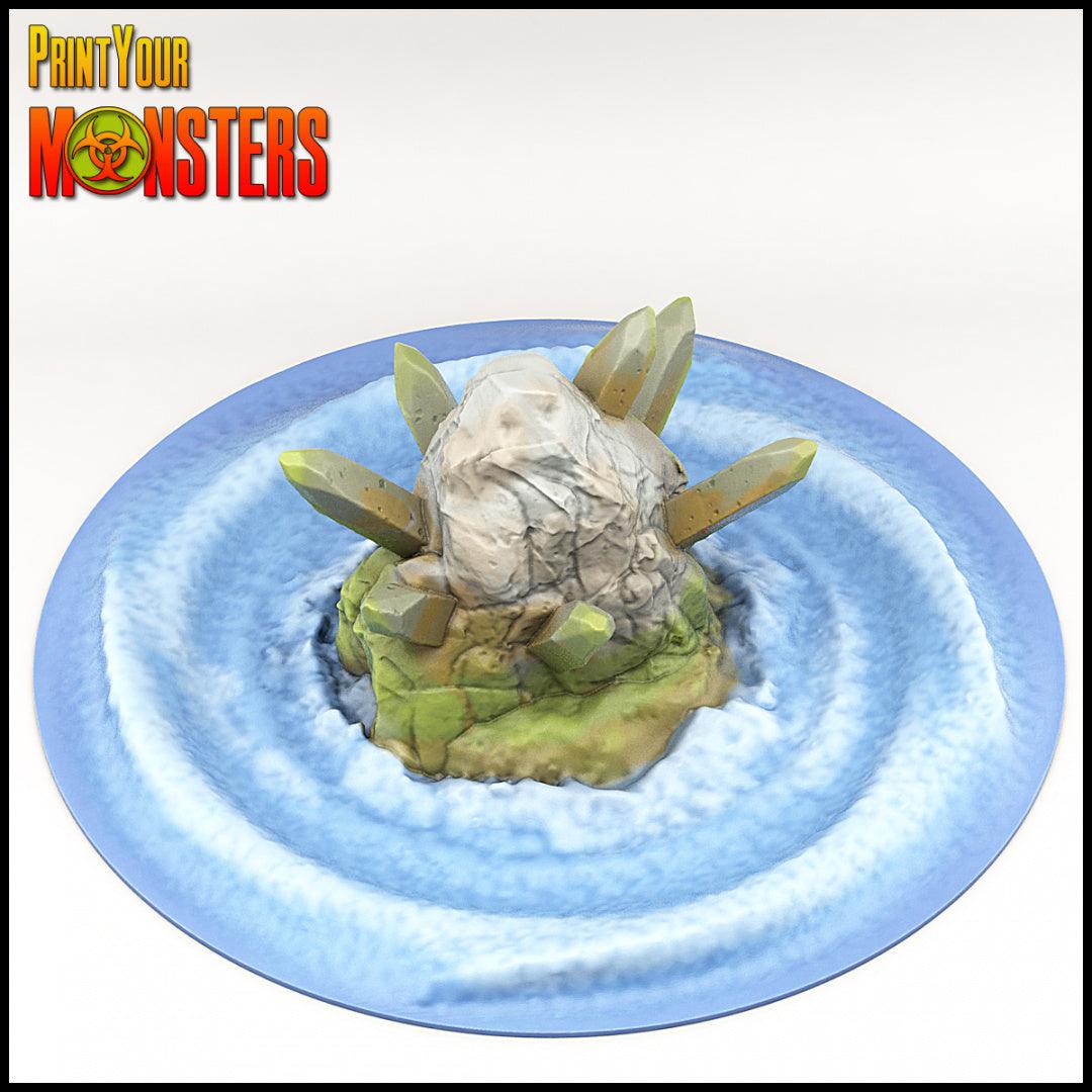 3D Printed Print your Monster Ocean Rock Trap 28 32mm D&D - 3D Printing Boss 