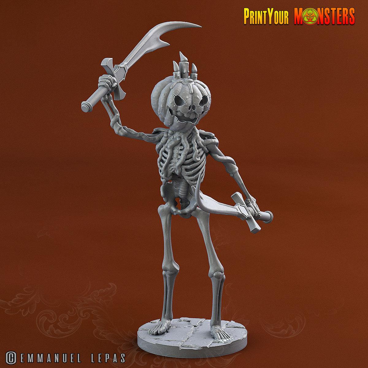 3D Printed Print your Monster Pumpkin Soldiers Pumpkins From Hell 28 32mm D&D - 3D Printing Boss 