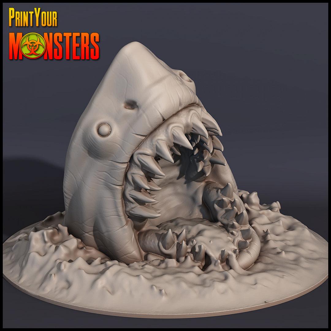3D Printed Print your Monster Shark 28 32mm D&D - 3D Printing Boss 