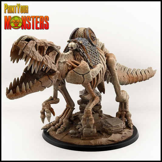 3D Printed Print your Monster Skeleton Mounted T-Rex 28 32mm D&D - 3D Printing Boss 
