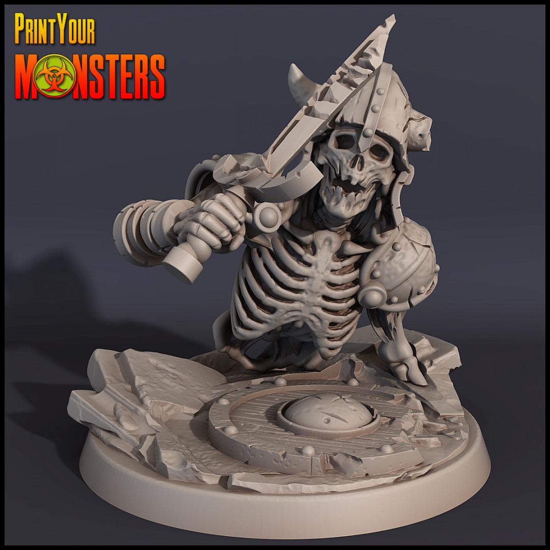 3D Printed Print your Monster Skeletons Set 28 32mm D&D - 3D Printing Boss 