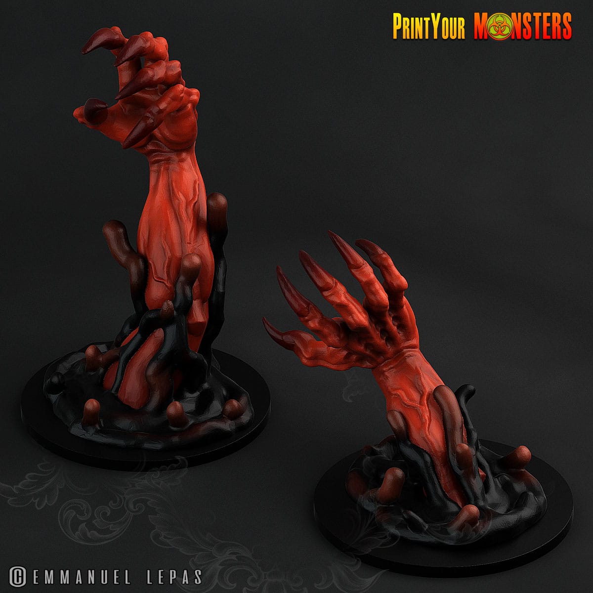 3D Printed Print your Monster The Abyssal Hand Horrors - Demonclaws 28mm 32mm D&D - 3D Printing Boss 