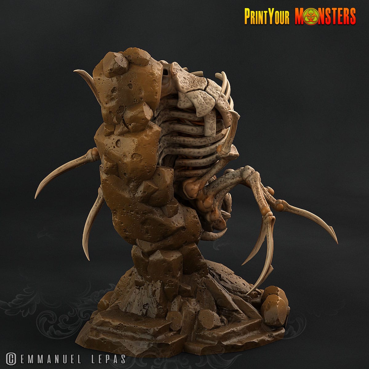 3D Printed Print your Monster The Ancient Bones Pack - Bone Spiders 28mm 32mm D&D - 3D Printing Boss 