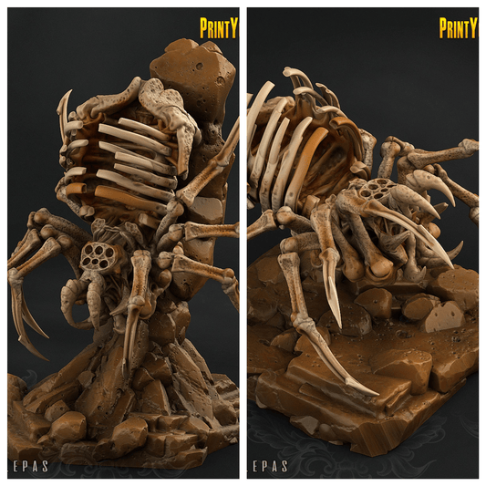 3D Printed Print your Monster The Ancient Bones Pack - Bone Spiders 28mm 32mm D&D - 3D Printing Boss 
