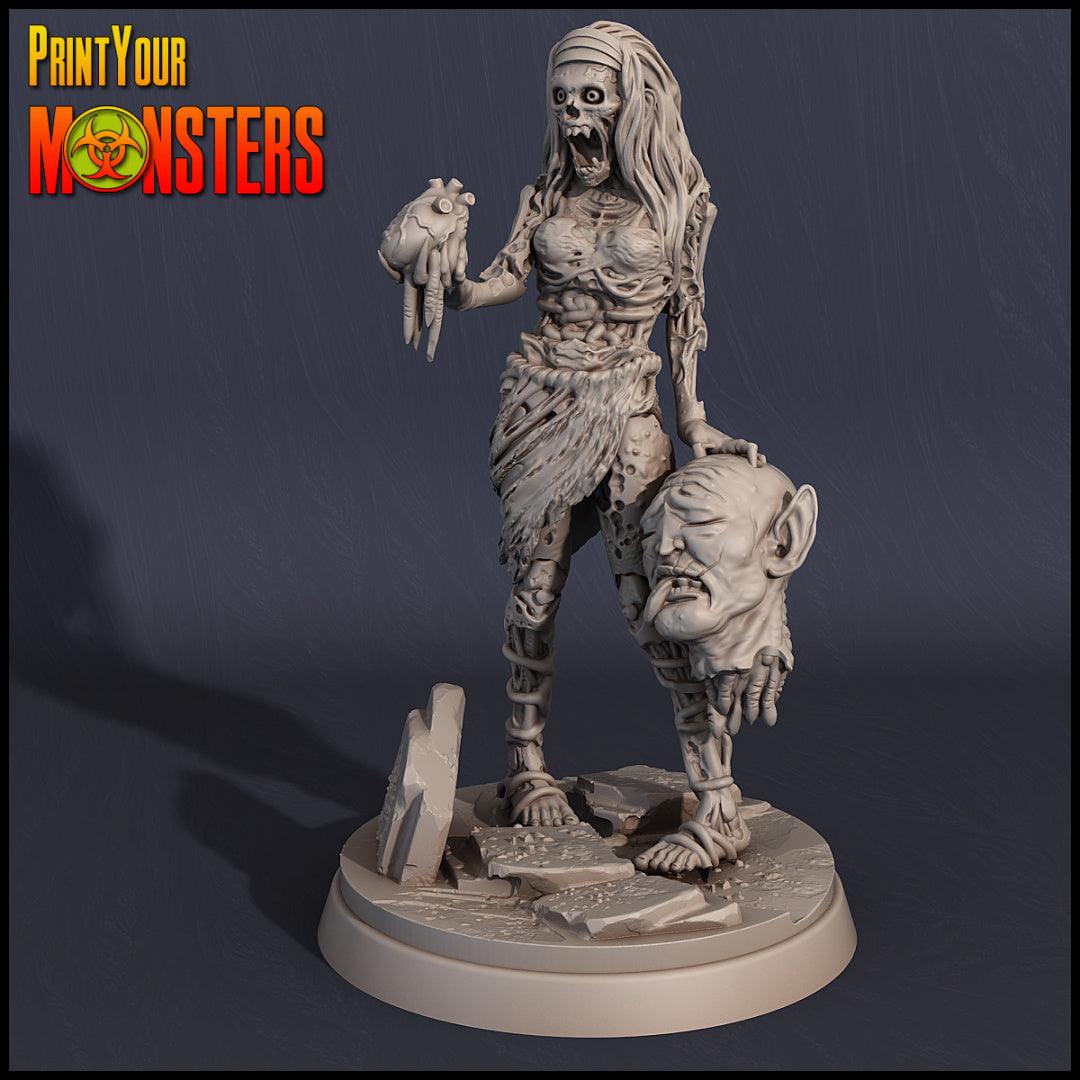 3D Printed Print your Monster Zombie Set 28 32mm D&D - 3D Printing Boss 