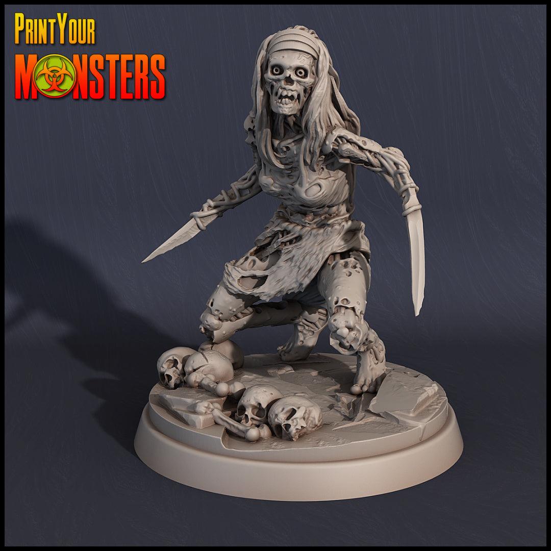 3D Printed Print your Monster Zombie Set 28 32mm D&D - 3D Printing Boss 