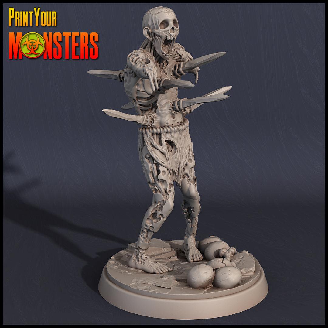 3D Printed Print your Monster Zombie Set 28 32mm D&D - 3D Printing Boss 