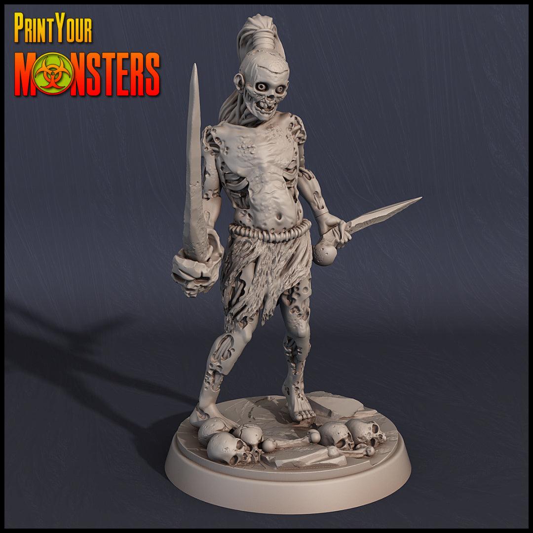 3D Printed Print your Monster Zombie Set 28 32mm D&D - 3D Printing Boss 