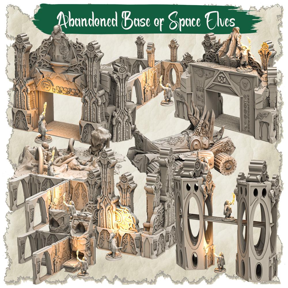 3D Printed SAWANT3D Abandoned Base of Space Elves Set 28 32mm Ragnarok d&d - 3D Printing Boss 