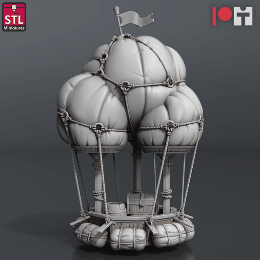 3D Printed STL Miniatures Airship Crew Set 28 - 32mm War Gaming D&D - 3D Printing Boss 