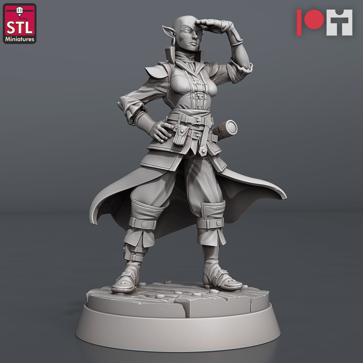 3D Printed STL Miniatures Airship Crew Set 28 - 32mm War Gaming D&D - 3D Printing Boss 