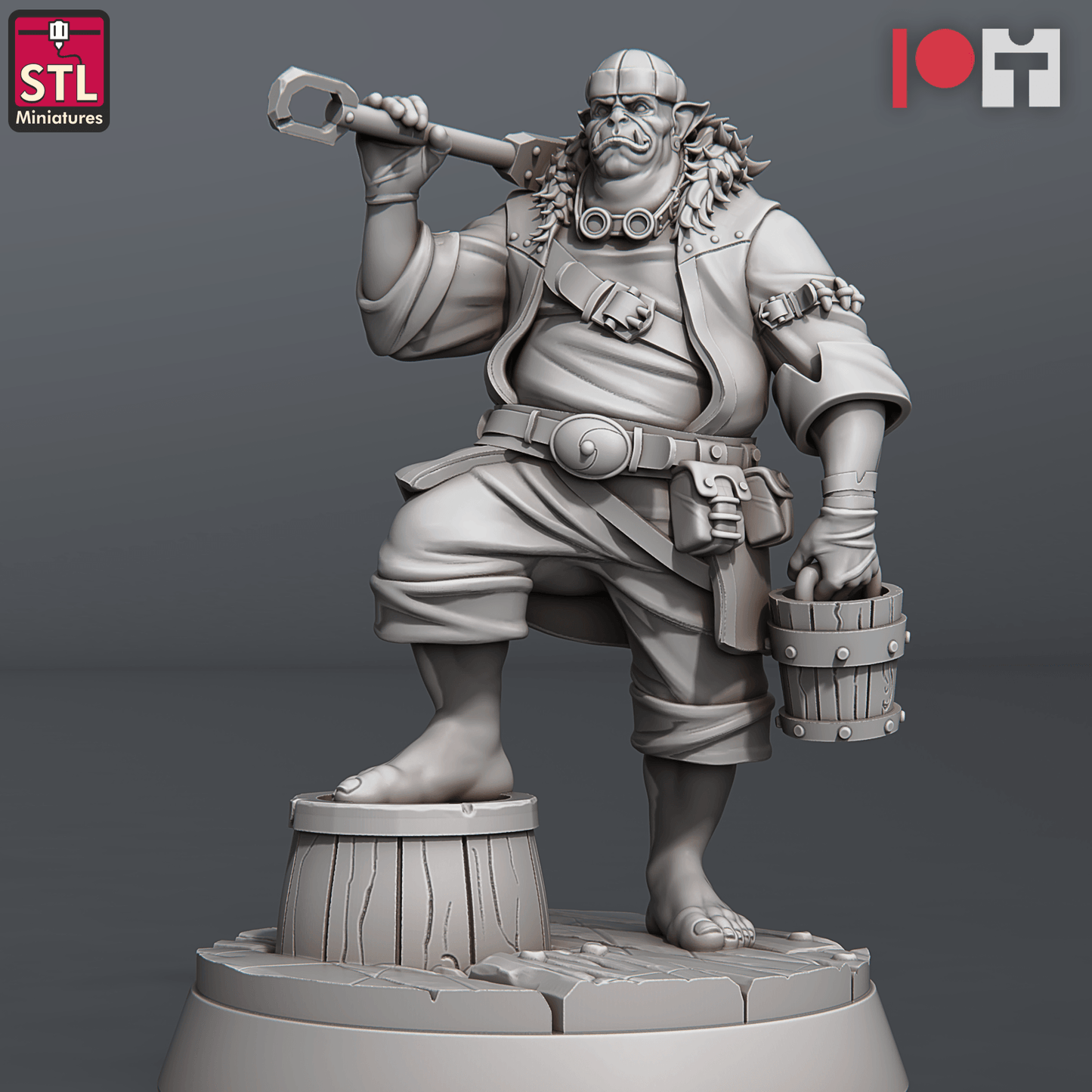 3D Printed STL Miniatures Airship Crew Set 28 - 32mm War Gaming D&D - 3D Printing Boss 