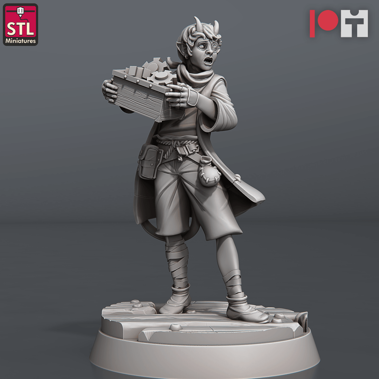 3D Printed STL Miniatures Airship Crew Set 28 - 32mm War Gaming D&D - 3D Printing Boss 