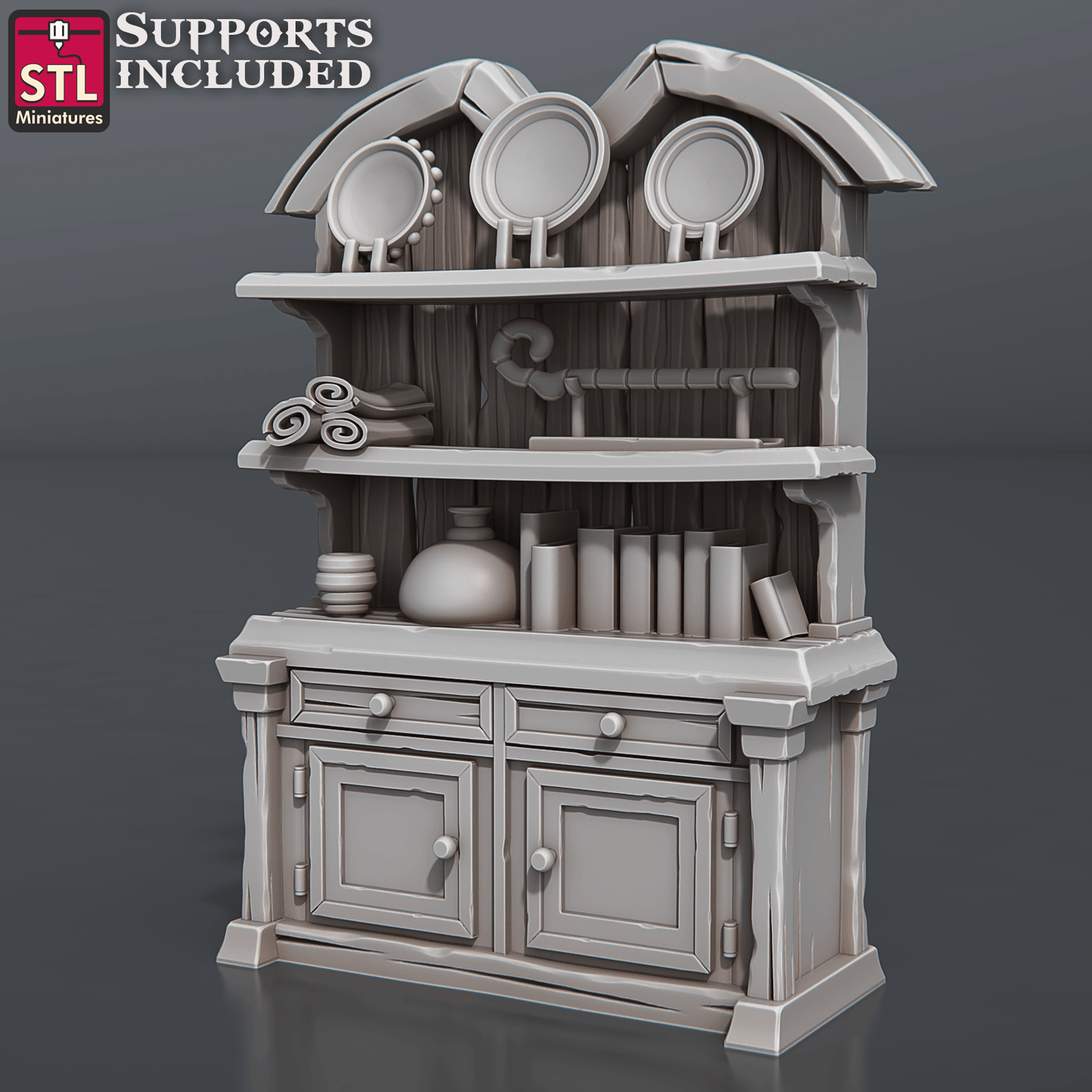 3D Printed STL Miniatures Antique Shop Set 28 - 32mm War Gaming D&D - 3D Printing Boss 