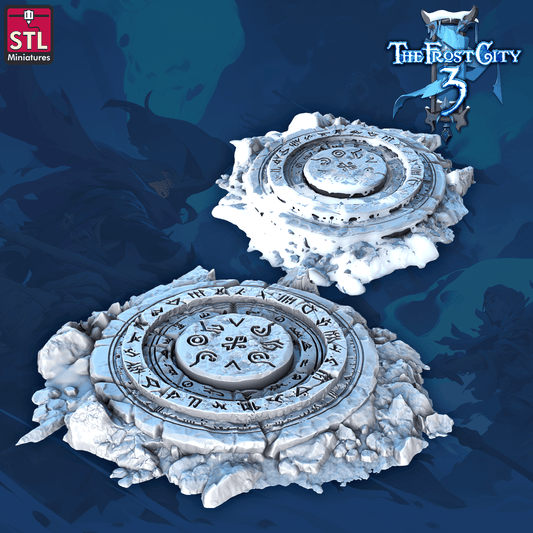 3D Printed STL Miniatures Arcane Disc Core Props The Frost City 3 28 - 32mm War Gaming D&D - 3D Printing Boss 
