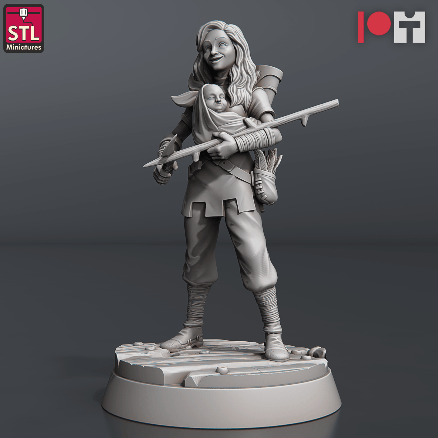 3D Printed STL Miniatures Arrows And Bow Maker Set 28 - 32mm War Gaming D&D - 3D Printing Boss 