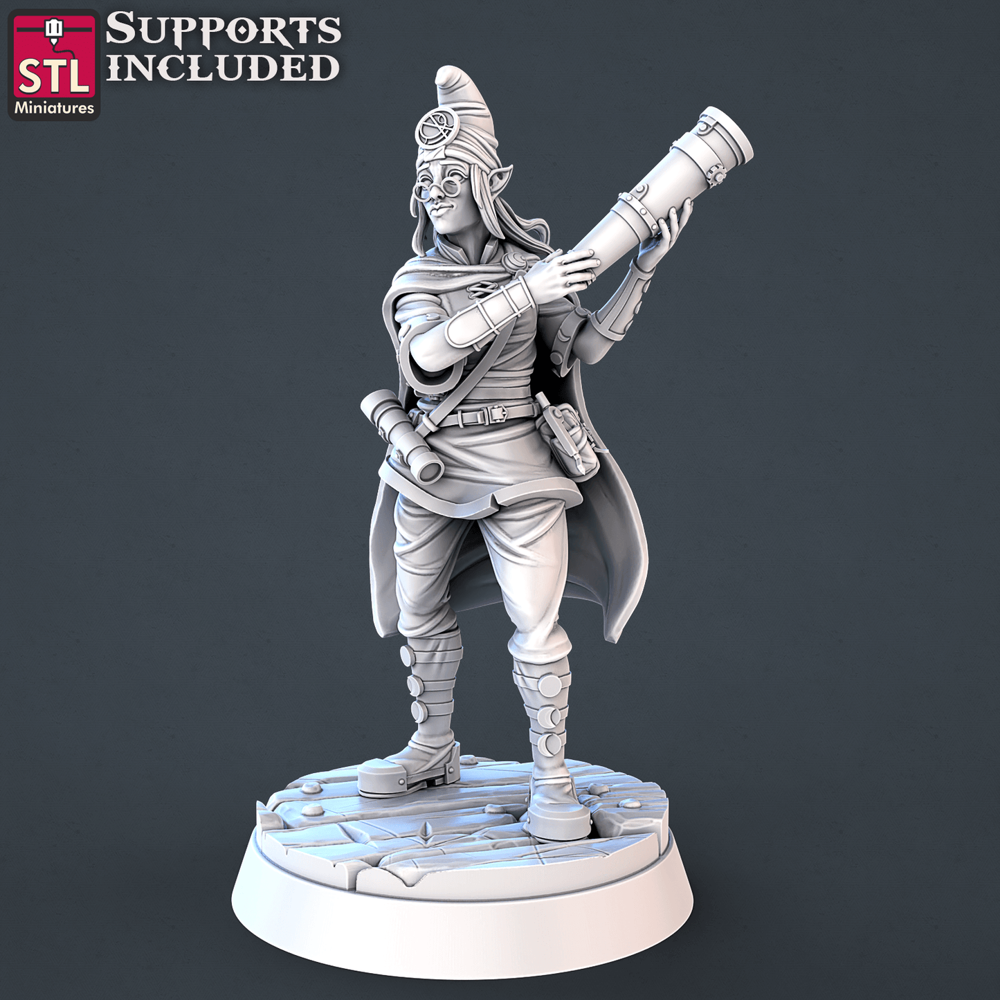 3D Printed STL Miniatures Astronomer Set 28mm - 32mm War Gaming D&D - 3D Printing Boss 