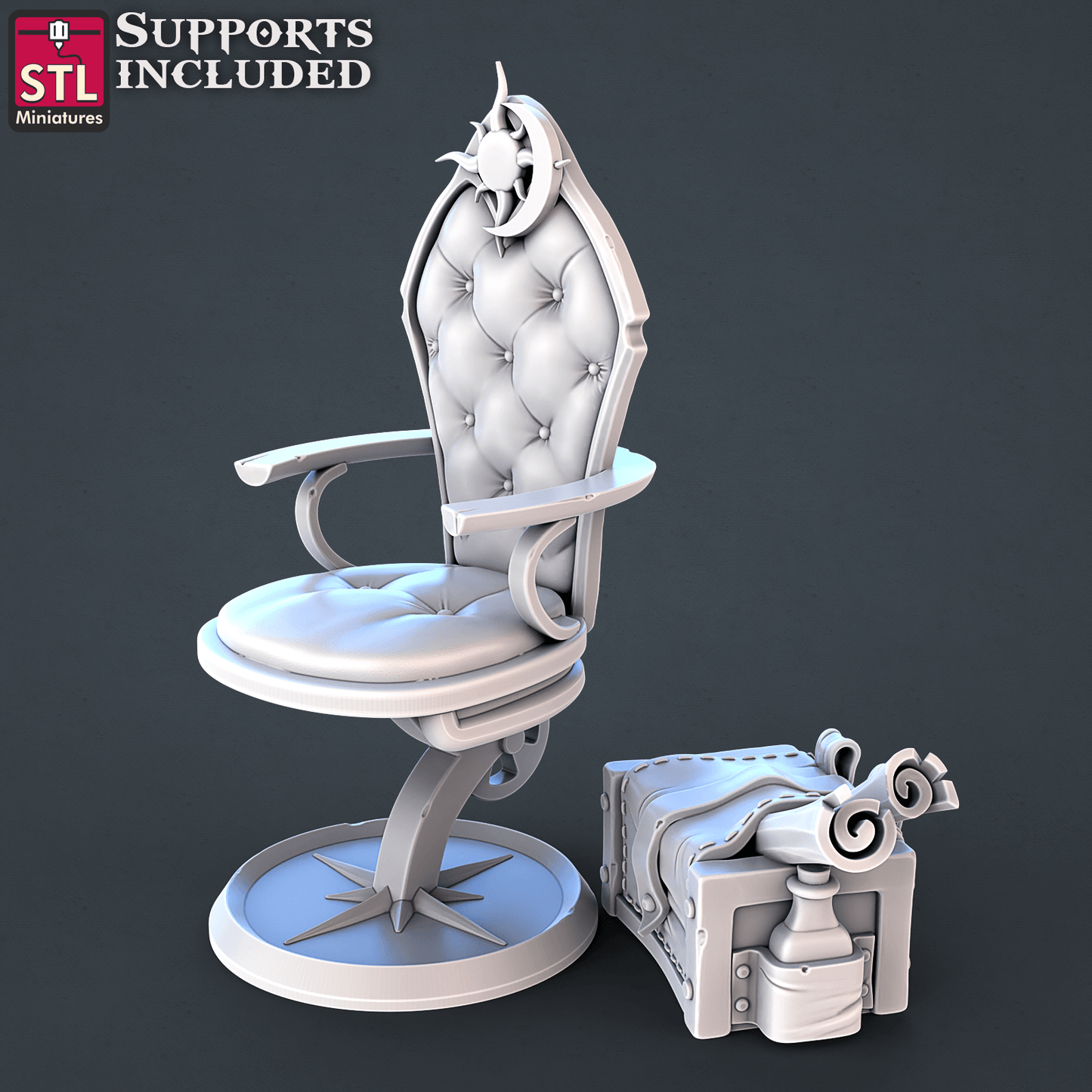 3D Printed STL Miniatures Astronomer Set 28mm - 32mm War Gaming D&D - 3D Printing Boss 