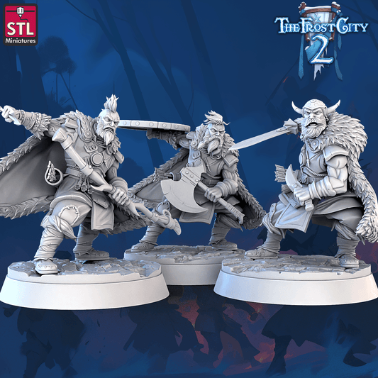 3D Printed STL Miniatures Barbarians The Frost City 2 28 - 32mm War Gaming D&D - 3D Printing Boss 