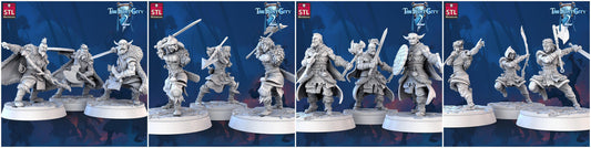 3D Printed STL Miniatures Barbarians The Frost City 2 28 - 32mm War Gaming D&D - 3D Printing Boss 