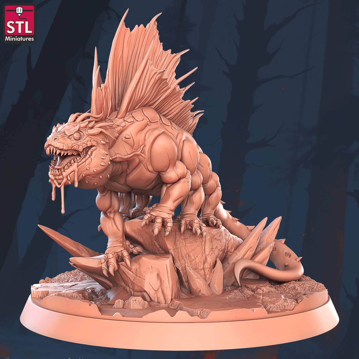 3D Printed STL Miniatures Basilisk Set 28 - 32mm War Gaming D&D - 3D Printing Boss 