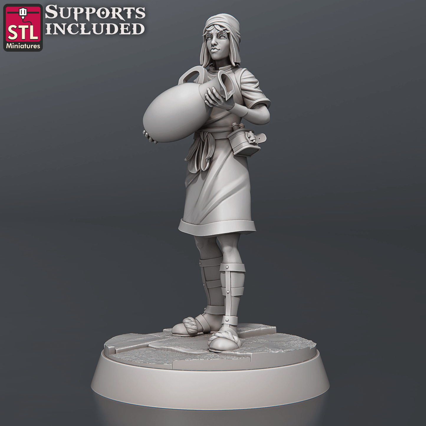 3D Printed STL Miniatures Bath House Set 28 - 32mm War Gaming D&D - 3D Printing Boss 
