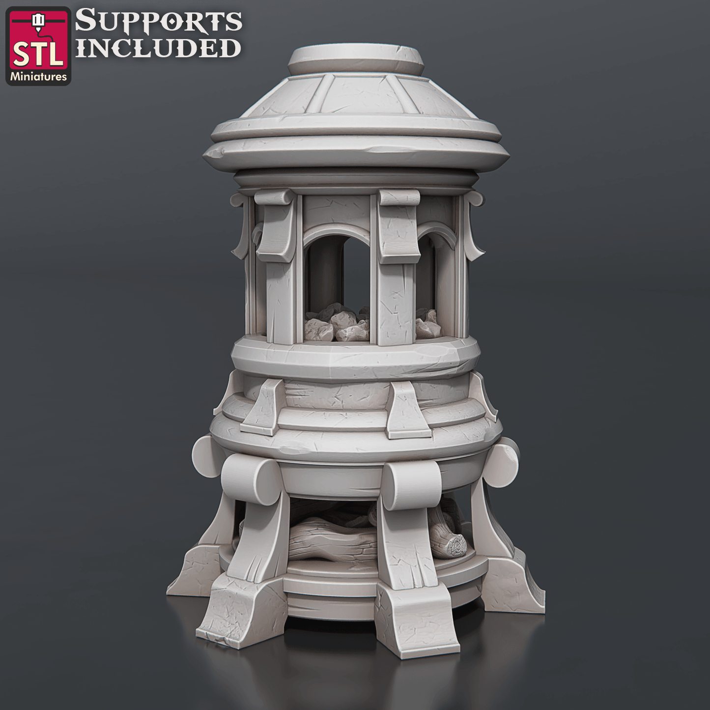 3D Printed STL Miniatures Bath House Set 28 - 32mm War Gaming D&D - 3D Printing Boss 