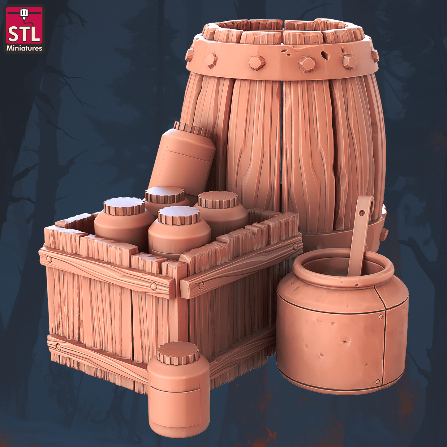3D Printed STL Miniatures Beekeepers Set 28 - 32mm War Gaming D&D - 3D Printing Boss 