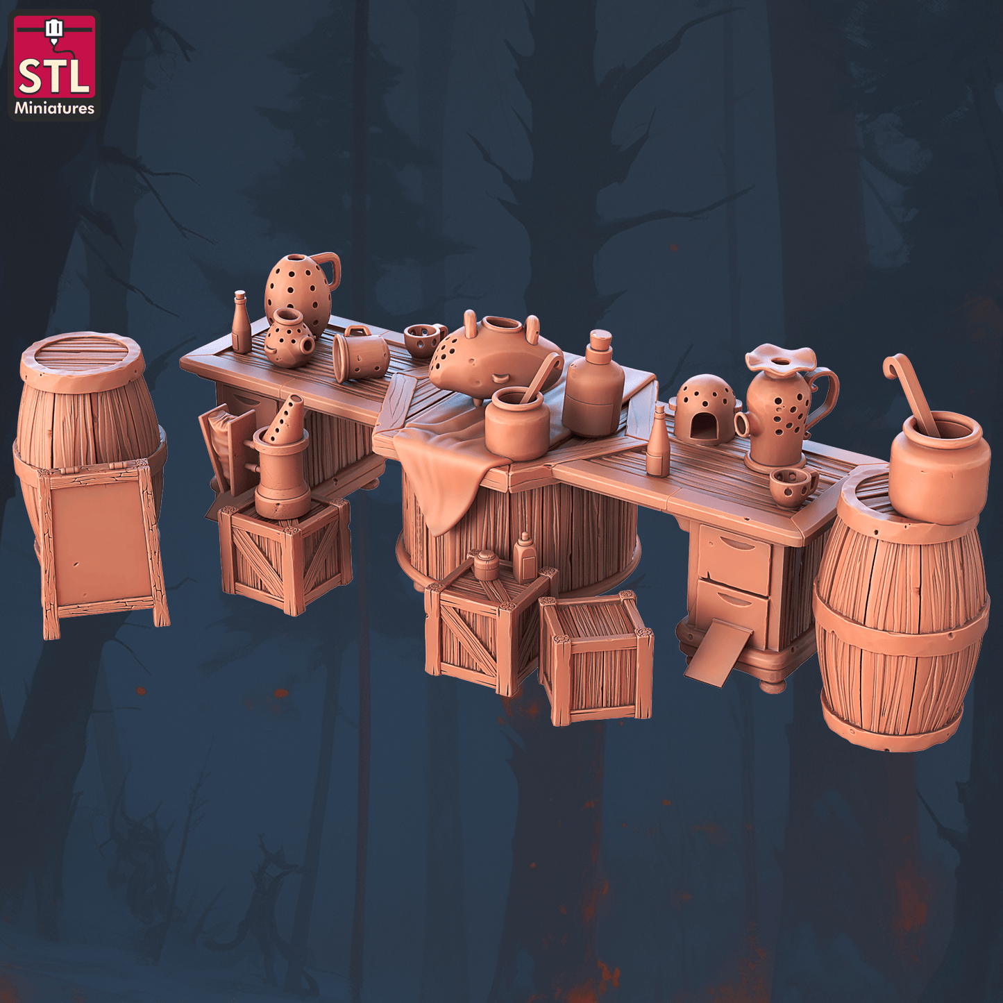 3D Printed STL Miniatures Beekeepers Set 28 - 32mm War Gaming D&D - 3D Printing Boss 