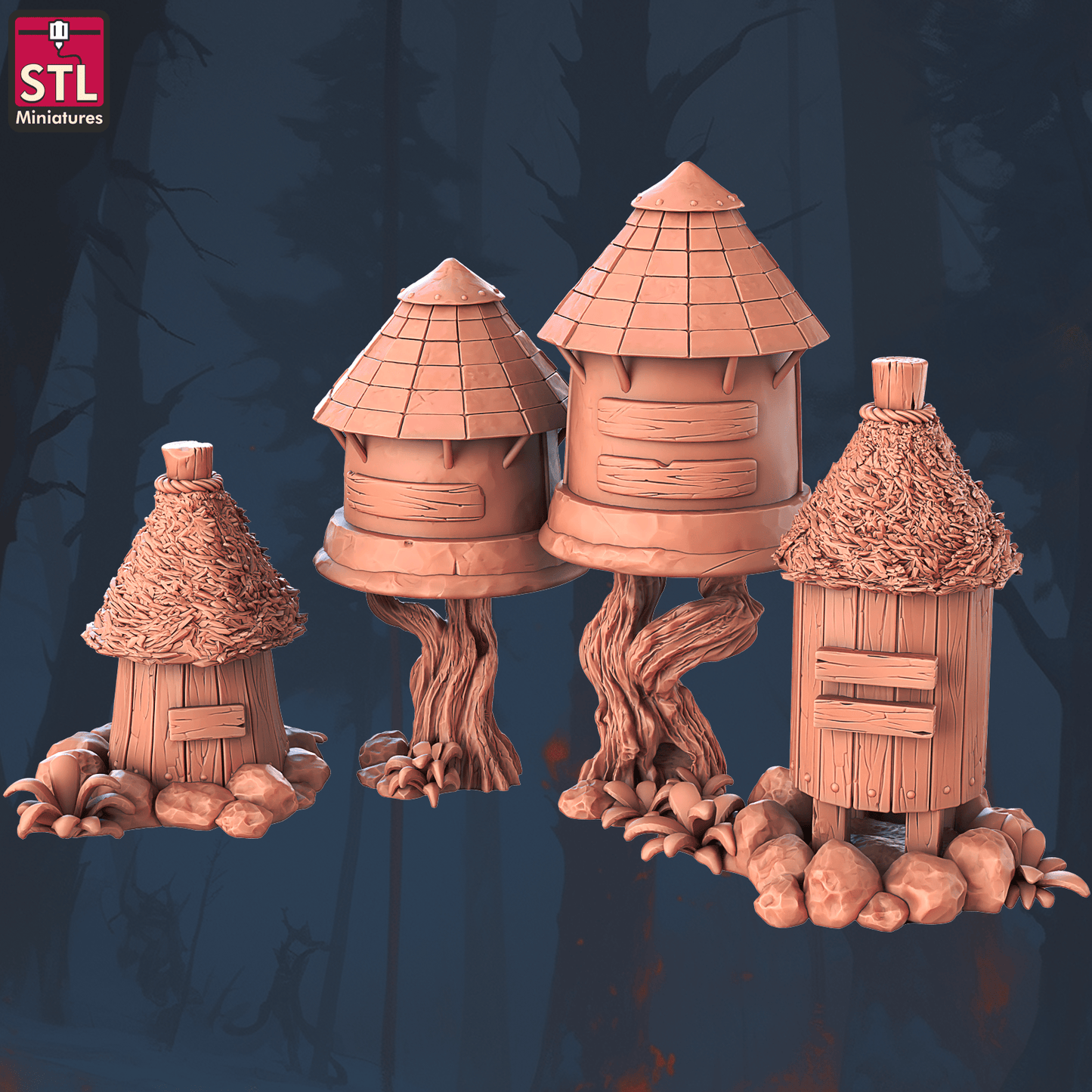 3D Printed STL Miniatures Beekeepers Set 28 - 32mm War Gaming D&D - 3D Printing Boss 