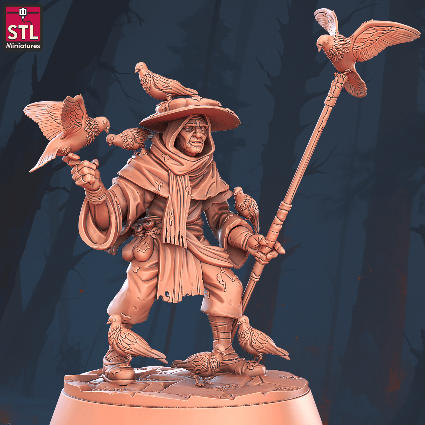 3D Printed STL Miniatures Beggars Guild Set 28 - 32mm War Gaming D&D - 3D Printing Boss 