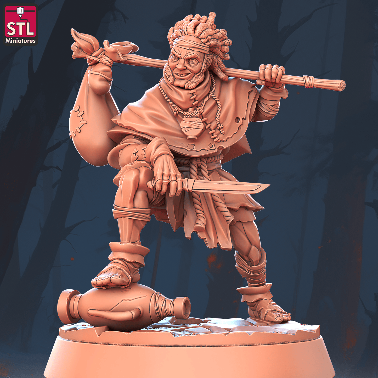 3D Printed STL Miniatures Beggars Guild Set 28 - 32mm War Gaming D&D - 3D Printing Boss 