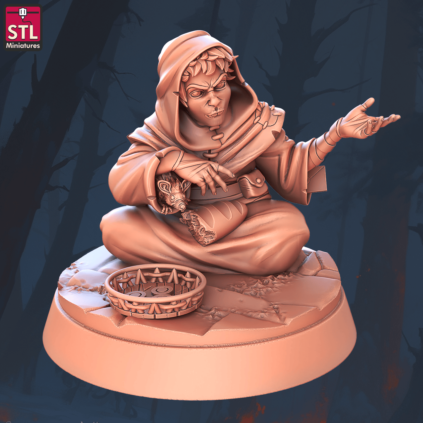 3D Printed STL Miniatures Beggars Guild Set 28 - 32mm War Gaming D&D - 3D Printing Boss 