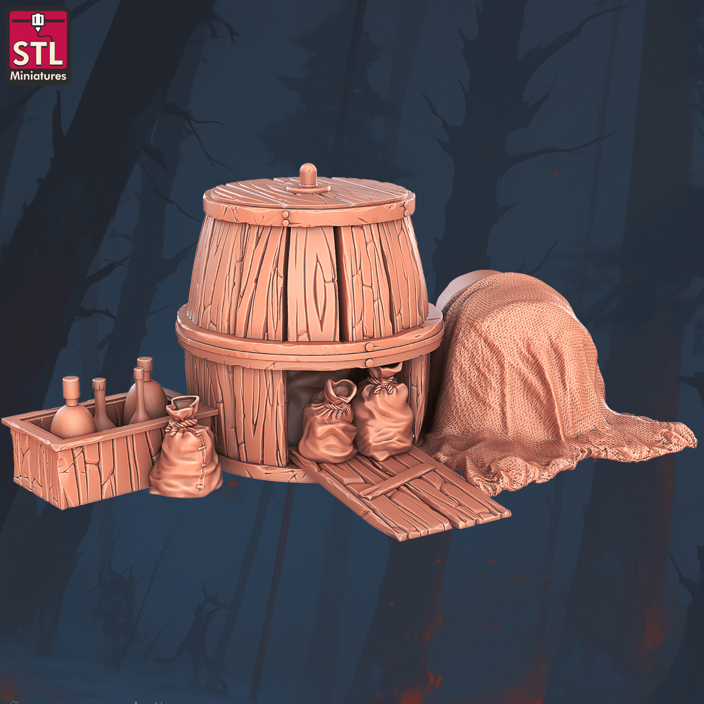 3D Printed STL Miniatures Beggars Guild Set 28 - 32mm War Gaming D&D - 3D Printing Boss 
