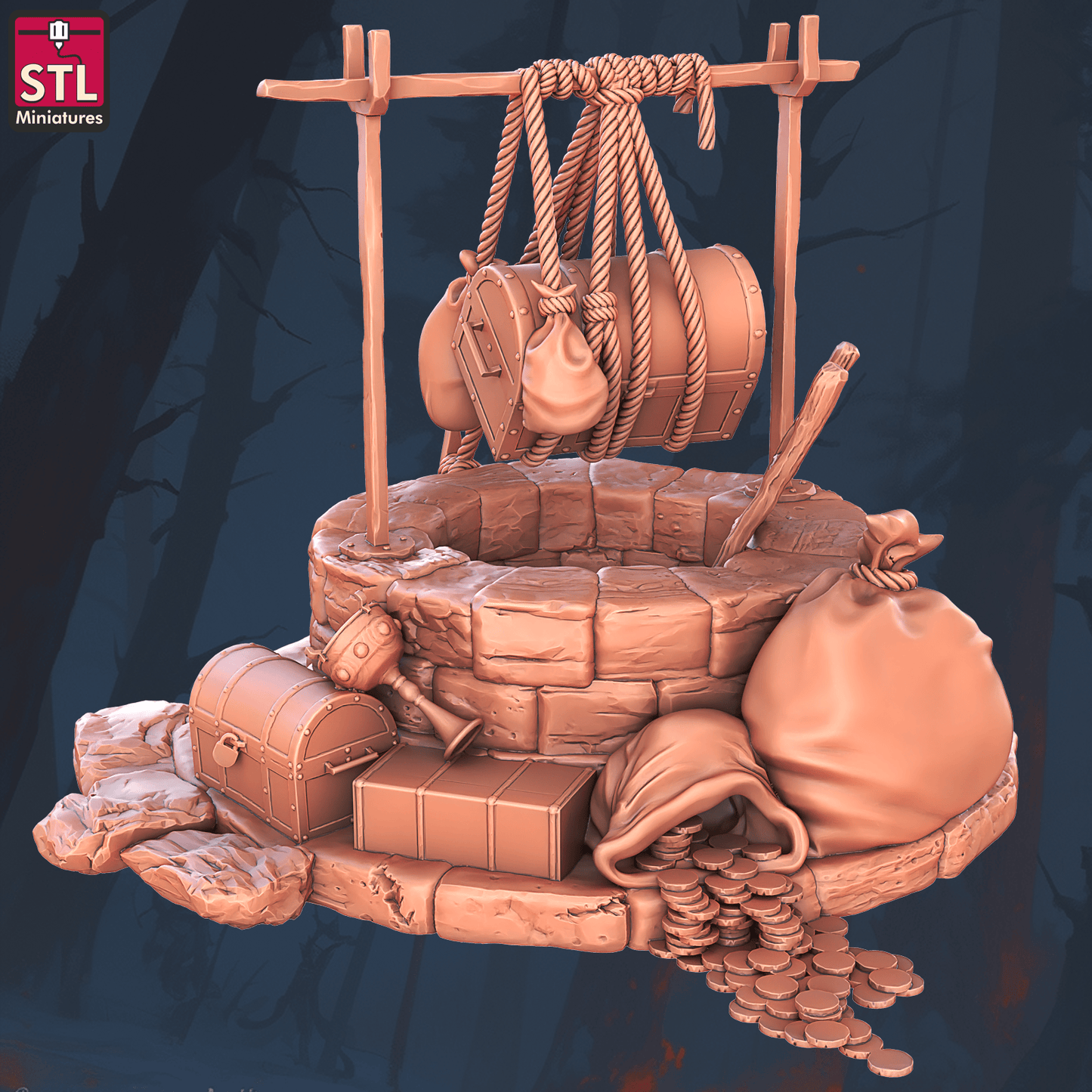 3D Printed STL Miniatures Beggars Guild Set 28 - 32mm War Gaming D&D - 3D Printing Boss 