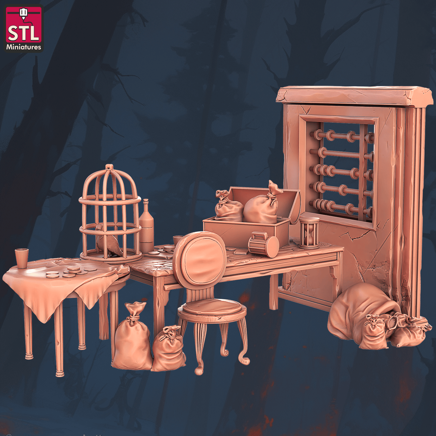 3D Printed STL Miniatures Beggars Guild Set 28 - 32mm War Gaming D&D - 3D Printing Boss 