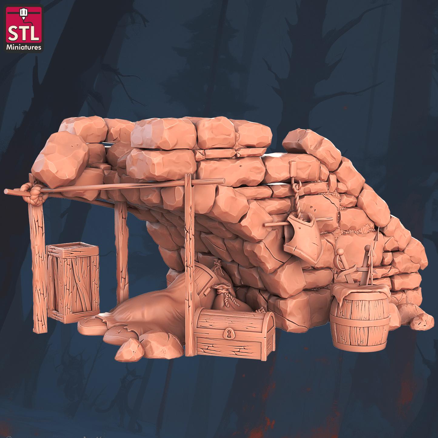 3D Printed STL Miniatures Beggars Guild Set 28 - 32mm War Gaming D&D - 3D Printing Boss 