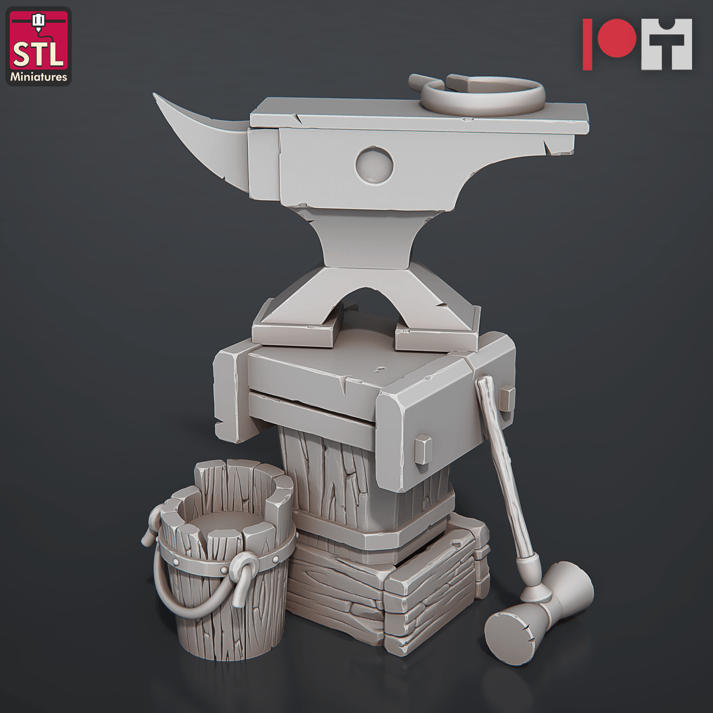 3D Printed STL Miniatures Bell Makers Set 28 - 32mm War Gaming D&D - 3D Printing Boss 