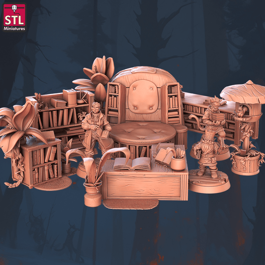 3D Printed STL Miniatures Books and Tomes Set 28 - 32mm War Gaming D&D - 3D Printing Boss 